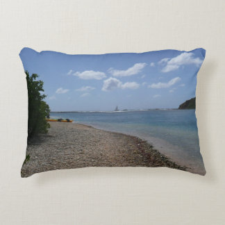 Sailboat in the Distance at St. Thomas Decorative Cushion