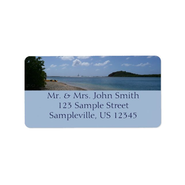 Sailboat in the Distance at St. Thomas Label (Front)
