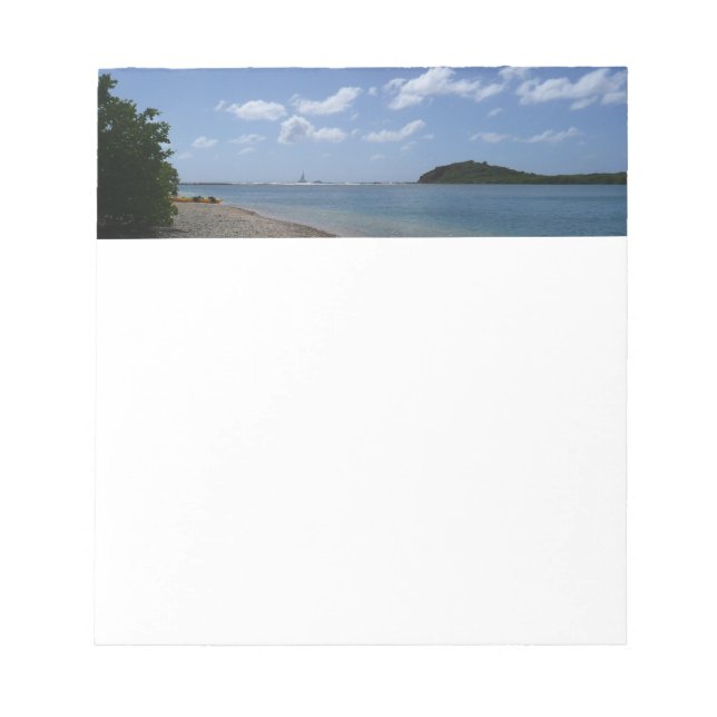 Sailboat in the Distance at St. Thomas Notepad (Front)