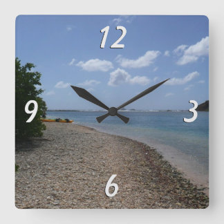 Sailboat in the Distance at St. Thomas Square Wall Clock