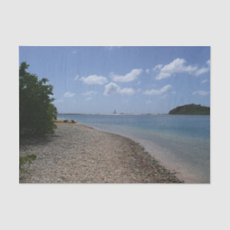 Sailboat in the Distance at St. Thomas Tissue Paper