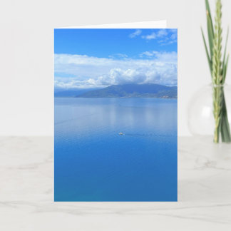 Sailboat In The Sea Nafplion Greece Card