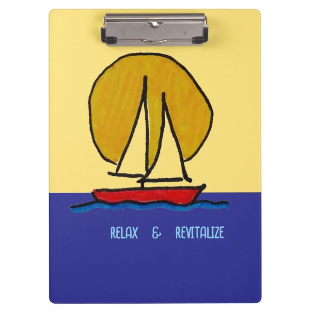 Sailboat in the Sun Clipboard (Front)
