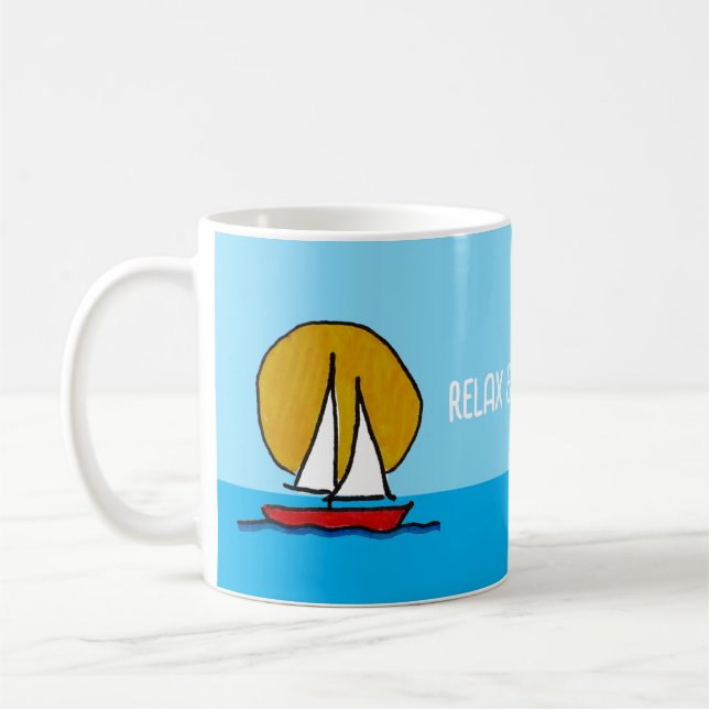 Sailboat in the Sun Relax & Revitalise Coffee Mug (Left)