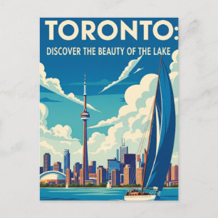 Sailboat in Toronto Canada Travel Postcard