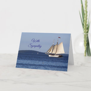 Sailboat Lake Michigan Sympathy Card