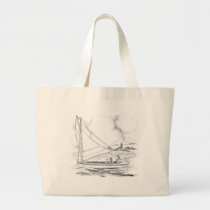 Sailboat Large Tote Bag