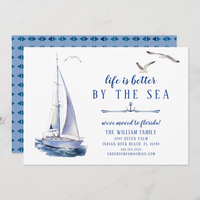 Sailboat Moving Announcement (Front/Back)