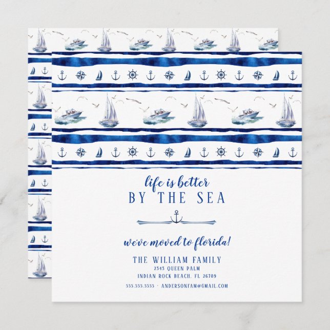 Sailboat Moving Announcement (Front/Back)