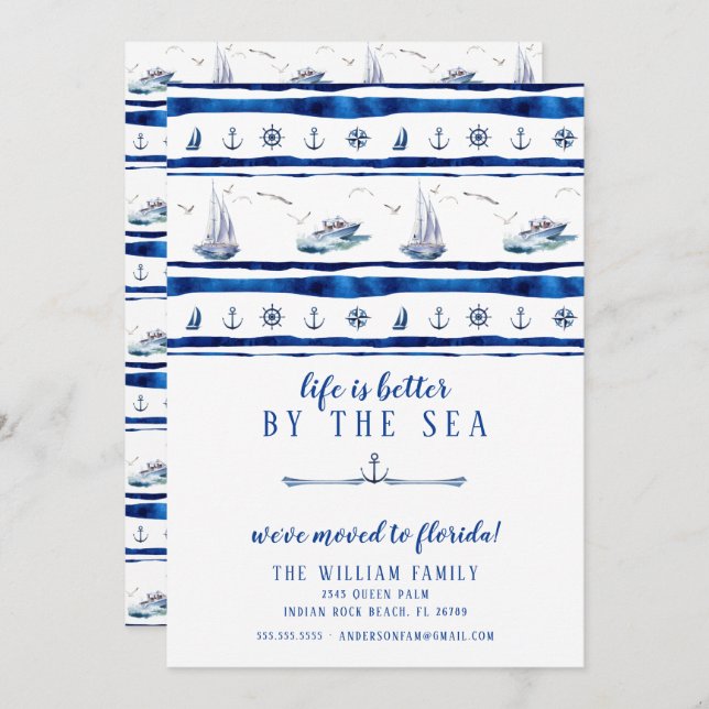 Sailboat Moving Announcement (Front/Back)