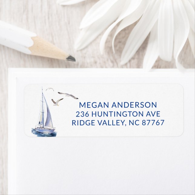Sailboat New Address Label (Insitu)