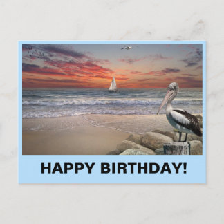 Sailboat on a Birthday Postcard