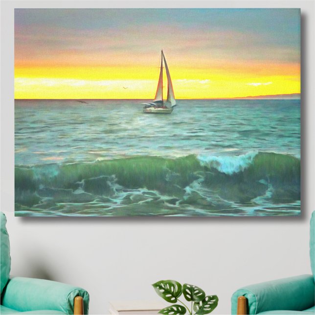Sailboat on Banderas Bay 0884 Canvas Art Print (Creator Uploaded)