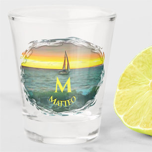 Sailboat on Banderas Bay 0884 Shot Glass