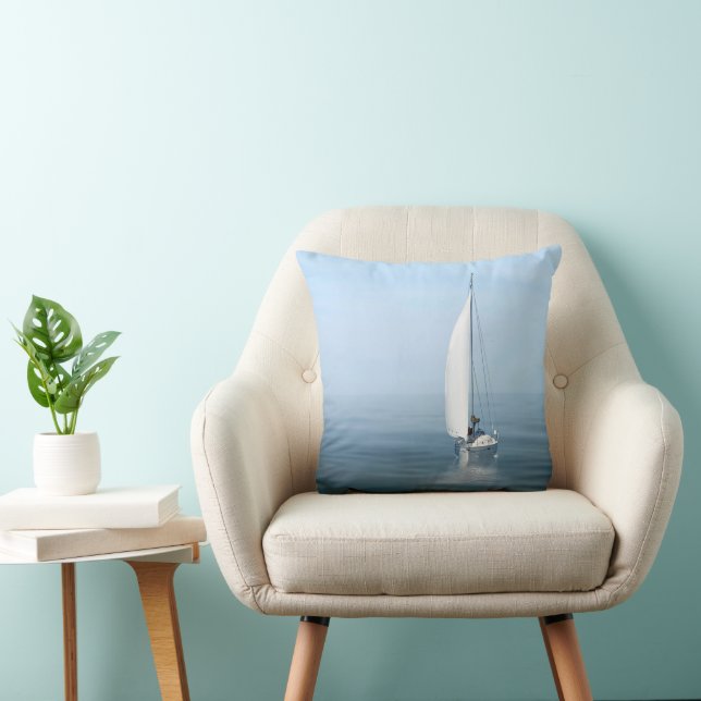 Sailboat On Blue Water Cushion (Chair)