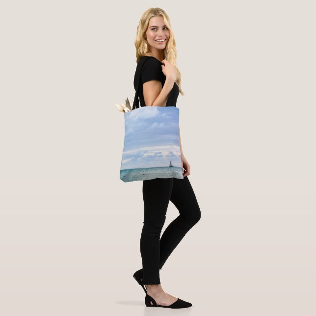 Sailboat on Horizon  Tote Bag (On Model)