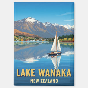 Sailboat on Lake Wanaka New Zealand Magnet