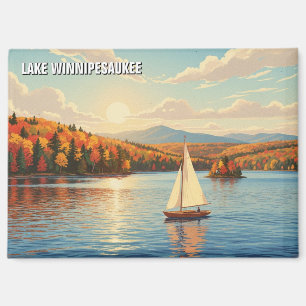 Sailboat on Lake Winnipesaukee Travel Magnet