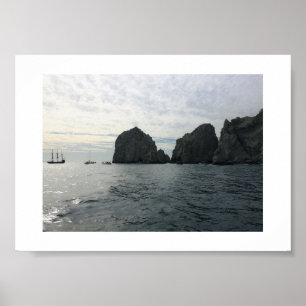 Sailboat on the Sea Mexico Colour Photography Poster