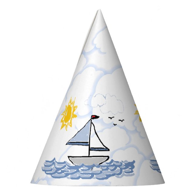 Sailboat Party Hat (Left)