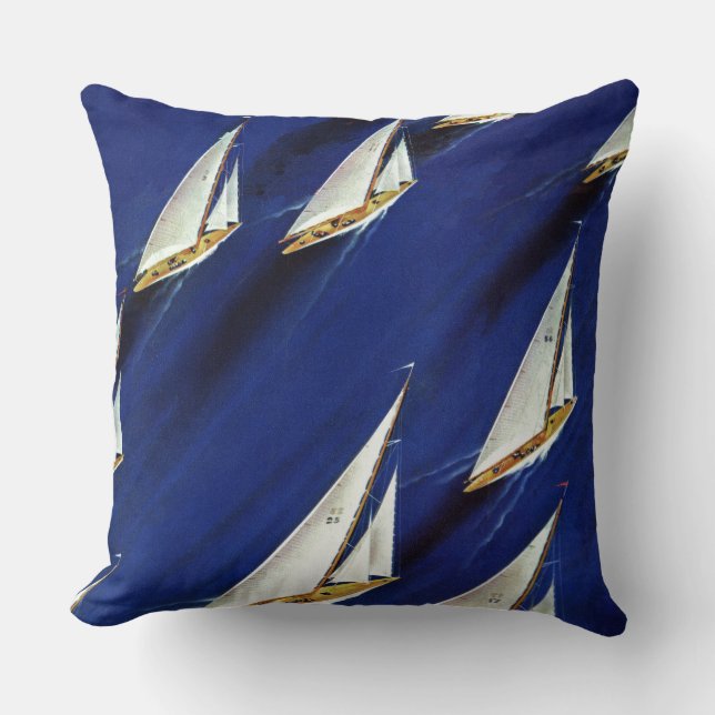 Sailboat Regatta by Ski Weld Cushion (Front)