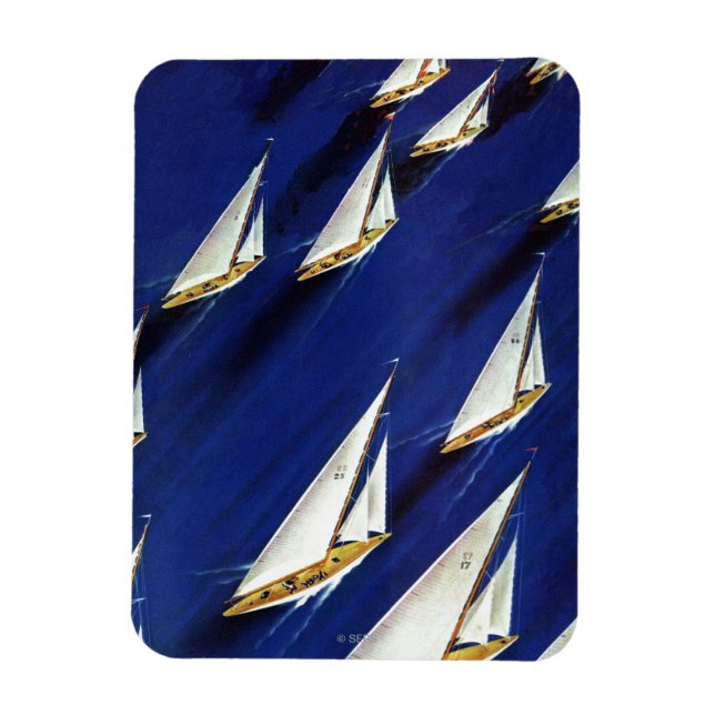Sailboat Regatta by Ski Weld Magnet (Vertical)
