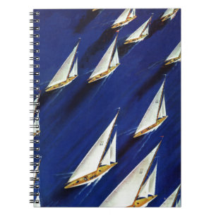 Sailboat Regatta by Ski Weld Spiral Notebook