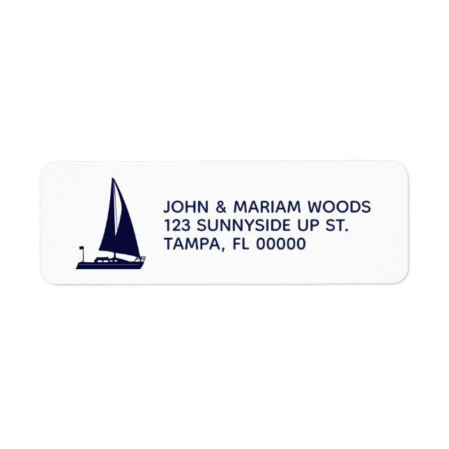 Sailboat Return Address Labels (Front)