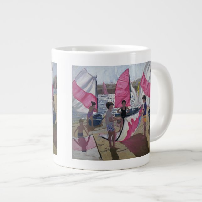 Sailboat Royan France 1992 Large Coffee Mug (Front Right)
