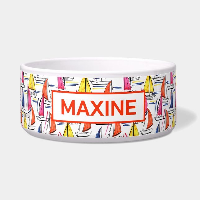 Sailboat Sailing Nautical Summer Pattern Pet (Front)