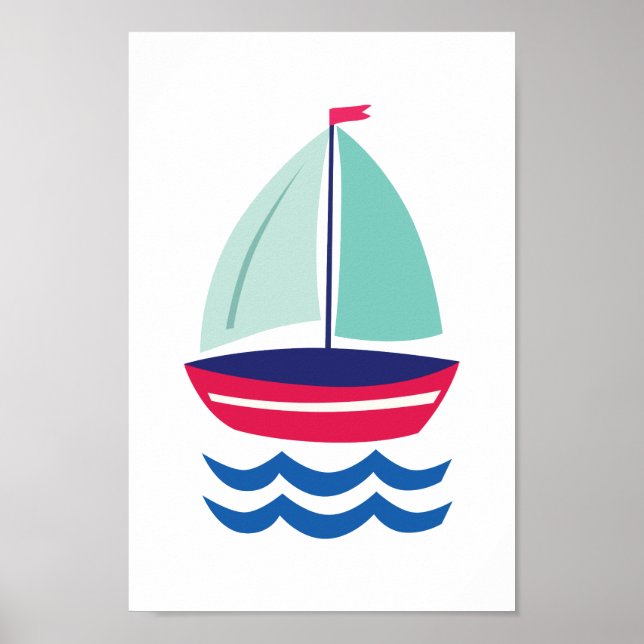 Sailboat Sailing Poster (Front)