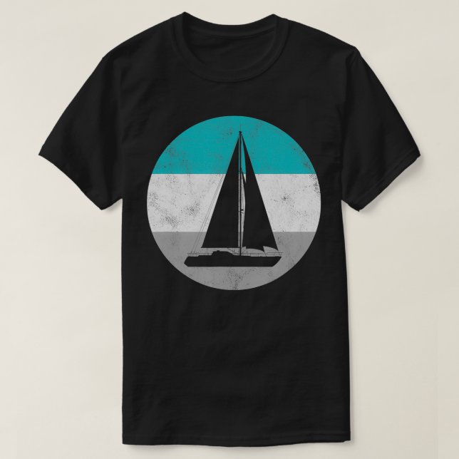 Sailboat Sailing Retro Gift For Men Women Boys Gir T-Shirt (Design Front)