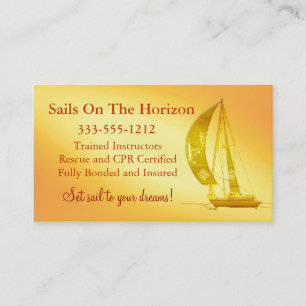 Sailboat Sales Lessons Business Card customisable