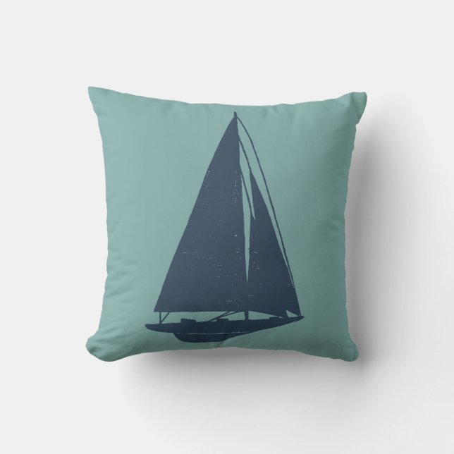 Sailboat Silhouette Cushion (Front)