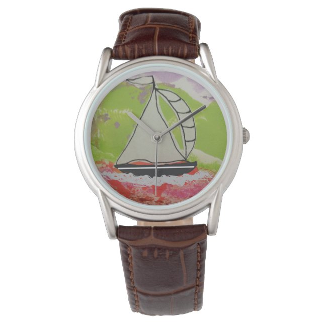 Sailboat Striped Jib Watch (Front)