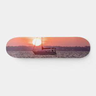 Sailboat Sunrise Skateboard