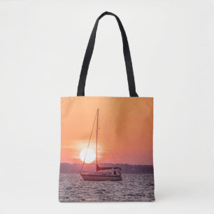 Sailboat Sunrise Tote Bag