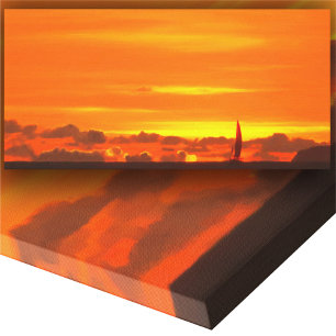 Sailboat Sunset 1300 Art Canvas Print