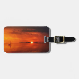 Sailboat Sunset Luggage Tag