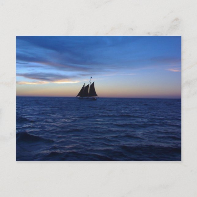 Sailboat sunset postcard (Front)