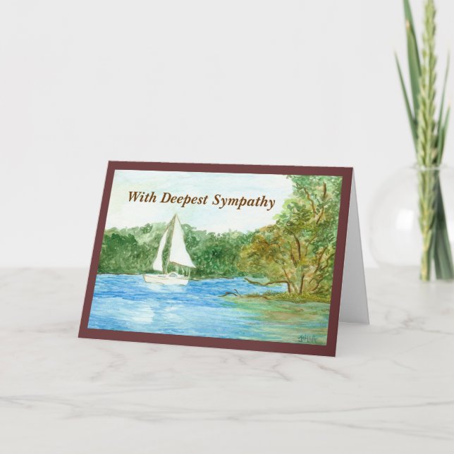 Sailboat Sympathy Card (Front)