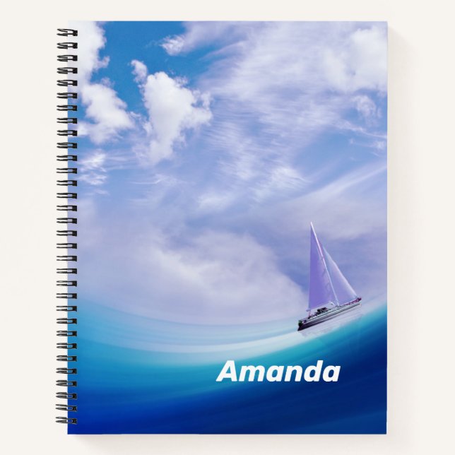 Sailboat up an Epic Wave Notebook (Front)
