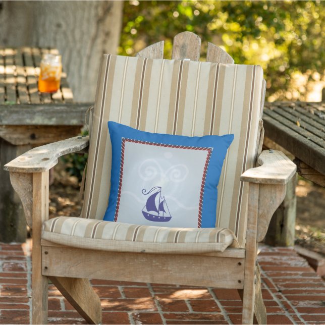 Sailboat with Rope Frame Cushion (Chair)