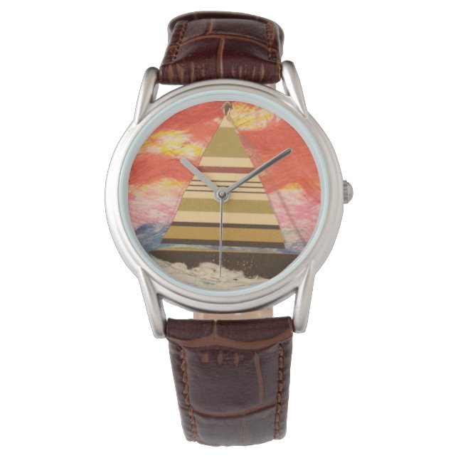 Sailboat with Striped Sail  Watch (Front)