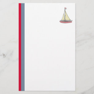 Sailboat with Stripes Stationery