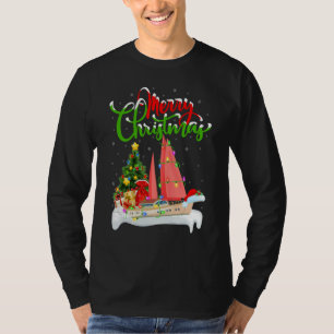 SailBoat  Xmas Decorations Santa SailBoat Christma T-Shirt