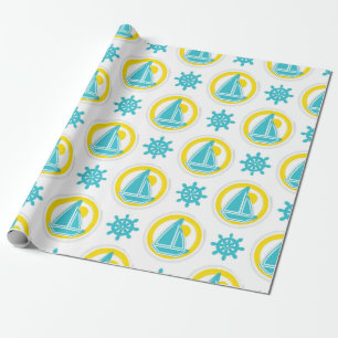 Sailboats and Sunsets Wrapping Paper
