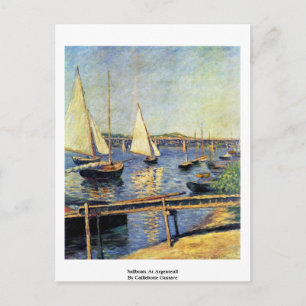 Sailboats At Argenteuil By Caillebotte Gustave Postcard