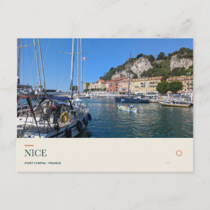 Sailboats at Port Lympia in Nice Postcard