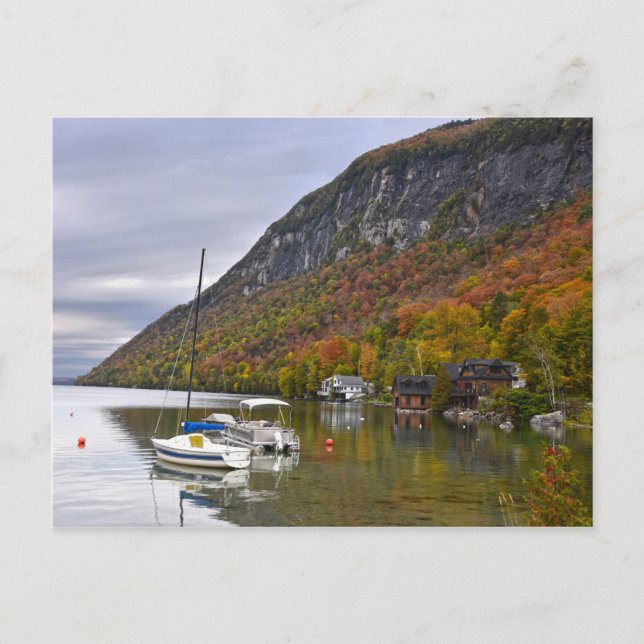 Sailboats at Rest on Lake Willoughby, Vermont Postcard (Front)